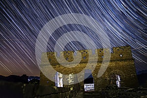 The Great Wall and the tracks of the stars