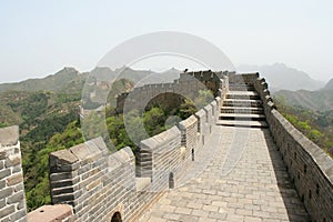 The Great Wall was built in the countryside in China