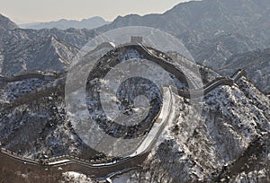 The Great Wall in winter white snow photo