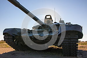Great War Russian T-72 tank, backlit