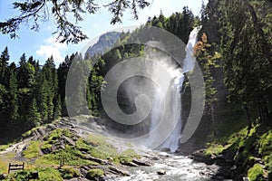 Waterfall of Rouget in the Alps