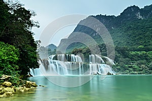 Ban Gioc waterfall in Trung Khanh, Cao Bang, Viet Nam