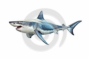 Great white shark isolated