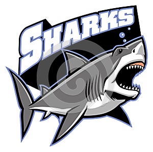 Great white shark mascot