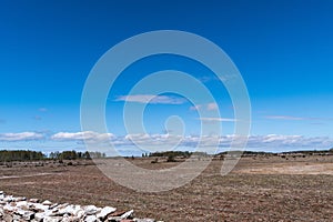 Great wide barren grassland, nature reserve at the Stora Alvaret in Sweden