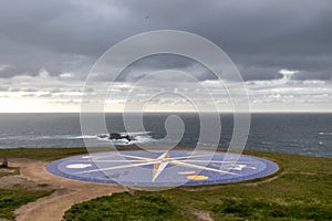 Great wind rose on the seafront in A CoruÃÂ±a, Galicia, Spain. Nautical symbology photo