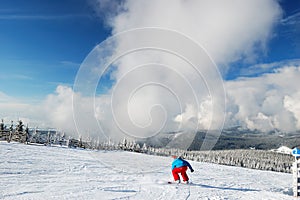 Great winter day at ski resort