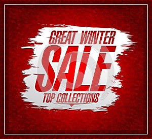 Great winter sale, top collections, web banner template
