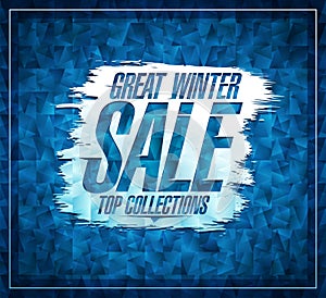 Great winter sale vector poster design