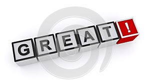 Great word block on white