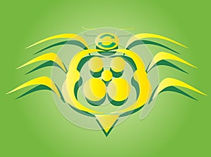 The great yellow bug symbol