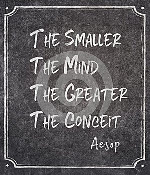 greater the conceit Aesop photo