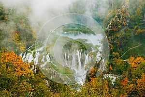 Greatest waterfalls in Plitvice National Park, Croatia