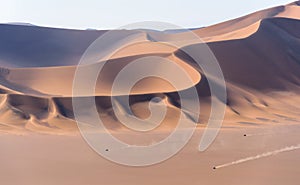 The greatness of sand dunes in lut desert