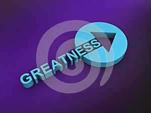 greatness word on purple