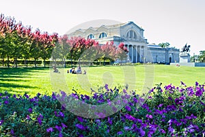 Grecian style museum in park on