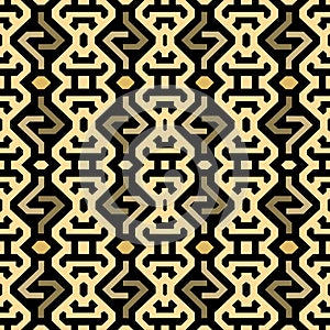 Greece ancient style ornamental vector seamless pattern. Beautiful greek key meanders arabesque background. Modern golden