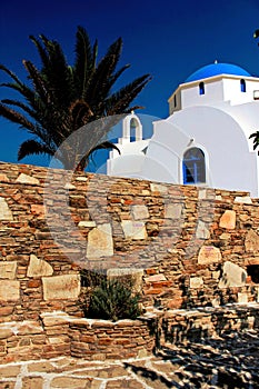 Greece, Antiparos island, view of Christian orthodox church