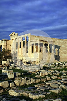 Greece, Athens - Erechtheum detail, the Acropolis photo
