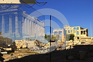 Plexiglass separators on Athenian Acropolis