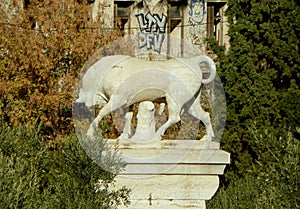 Greece, Athens, Kerameikos Archaeological Museum, bull installed over the grave of Dionysius