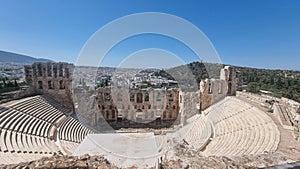 greece athens roman theater in acropolis odeon of herodes atticus