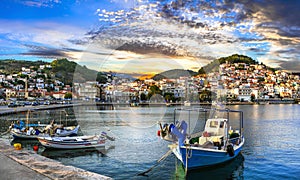 Greece. beautiful island Lesvos Lesbos. Scenic Plomari town