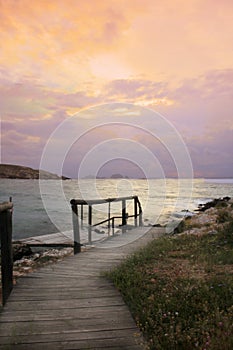 Greece, boardwalk