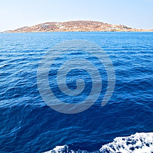 greece from the boat islan ds in mediterranean sea and sky