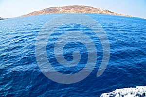 greece from the boat islands in mediterranean sea and sky