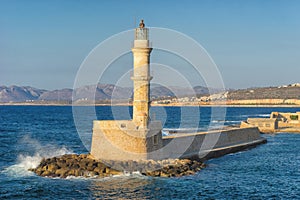 Greece, Crete - Chania old harbor lighthouse
