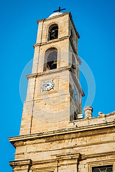 Greece Crete, Chania Xania church in the center of city on blu