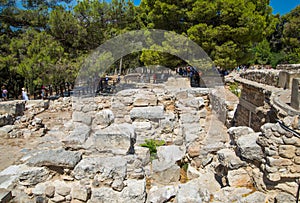 Greece, Crete. Knossos ruins, ceremonial and political centre of the tsar Minos. photo