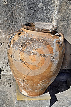 Greece, Crete Island, ancient amphora in Phaistos