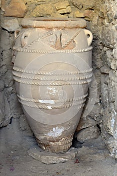 Greece, Crete Island, ancient amphora in Phaistos