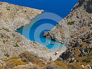 Greece, Crete, Seitan Limania beach, people