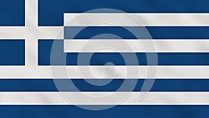 Greece Crumpled Fabric Flag Intro.