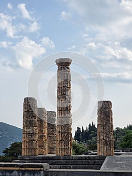 greece delphi appolo temple columns ancient