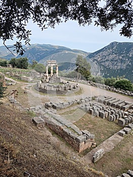 greece delphi temple of athena pronaia and tholos ancient Delphi, Greece