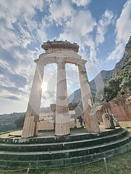 greece delphi temple of athena pronaia and tholos ancient Delphi, Greece