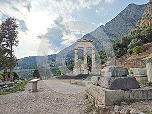 greece delphi temple of athena pronaia and tholos ancient Delphi, Greece