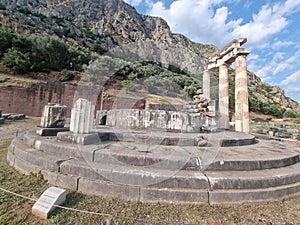 greece delphi temple of athena pronaia and tholos ancient Delphi, Greece