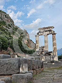 greece delphi temple of athena pronaia and tholos ancient Delphi, Greece