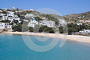 Greece Donoussa. A view of the town beach.