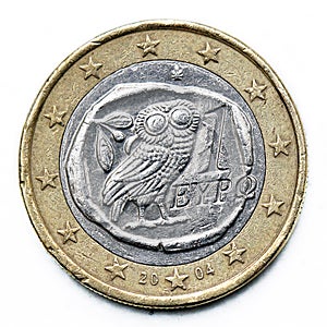 Greece euro coin photo