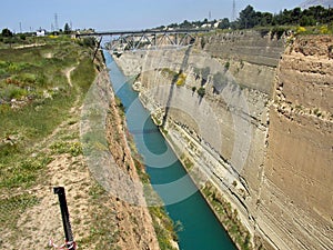 Greece; famous Corinth canal