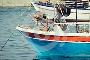 Greece fisherman boat