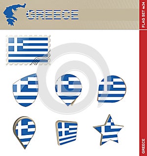 Greece Flag Set, Flag Set #34