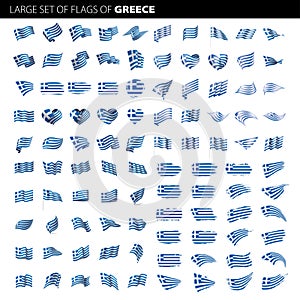 Greece flag, vector illustration