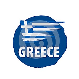 Greece flag, vector illustration on a white background.